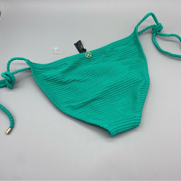 New! Vix ribbed low rise side tie string bikini bottoms aqua green 1949 - Picture 8 of 9